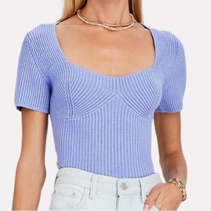 STAUD Buxton Top Periwinkle | Never worn, size XL